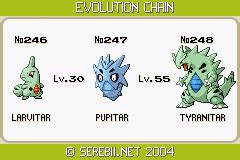 tyranitar serebii|tyranitar pre evolution.